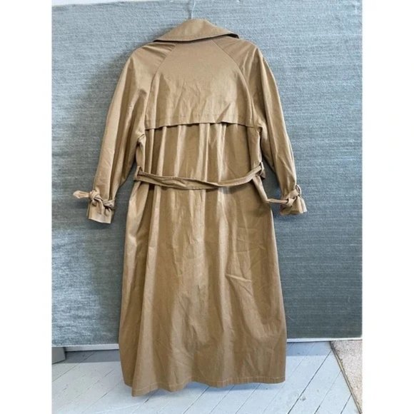 Zara Trench Coat Womens Small Beige Khaki Maxi Capsule Classic Casual - Picture 4 of 7